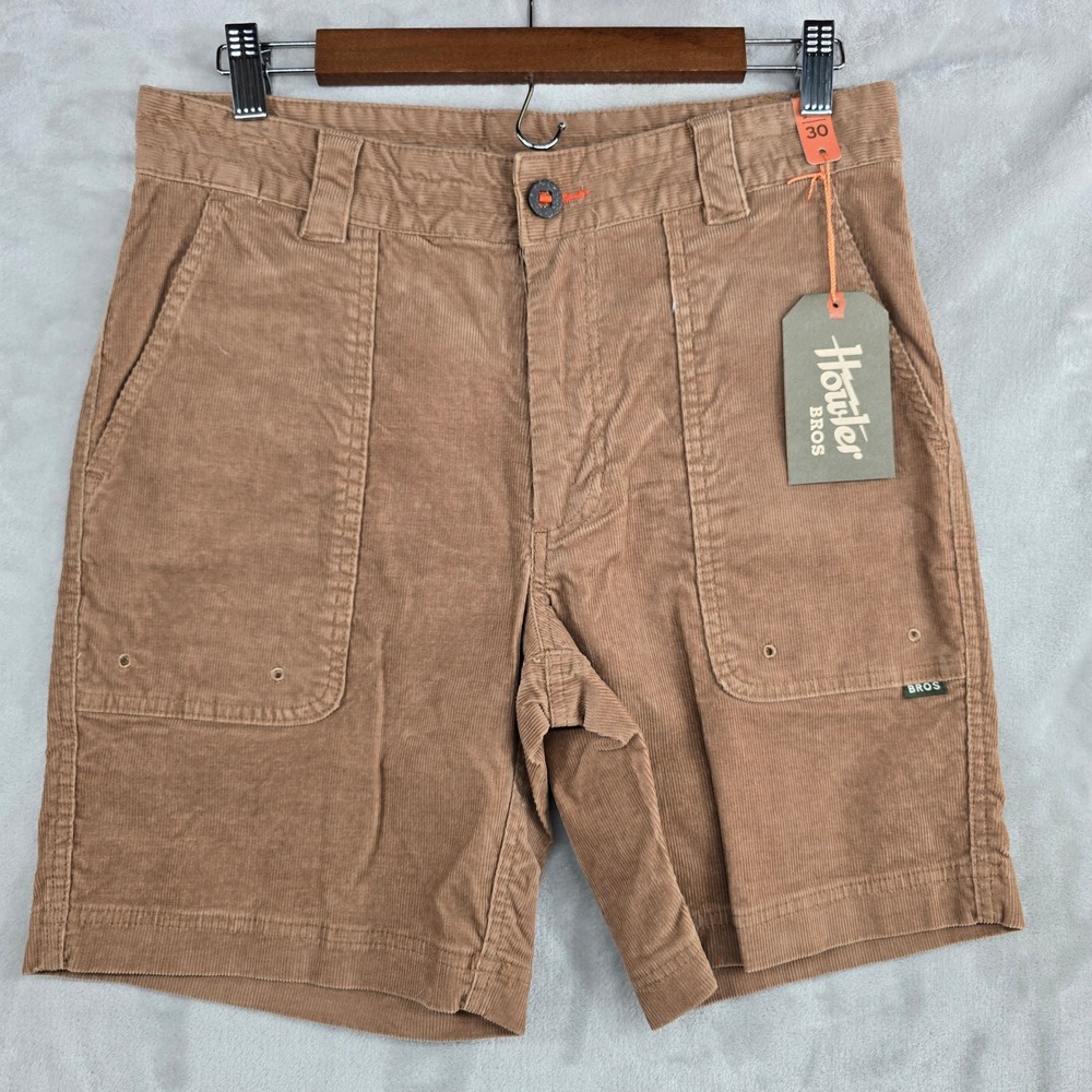 Howler Bros Cornerstone Corduroy Shorts Mens Size‎ 30 Pecan Brown NWT